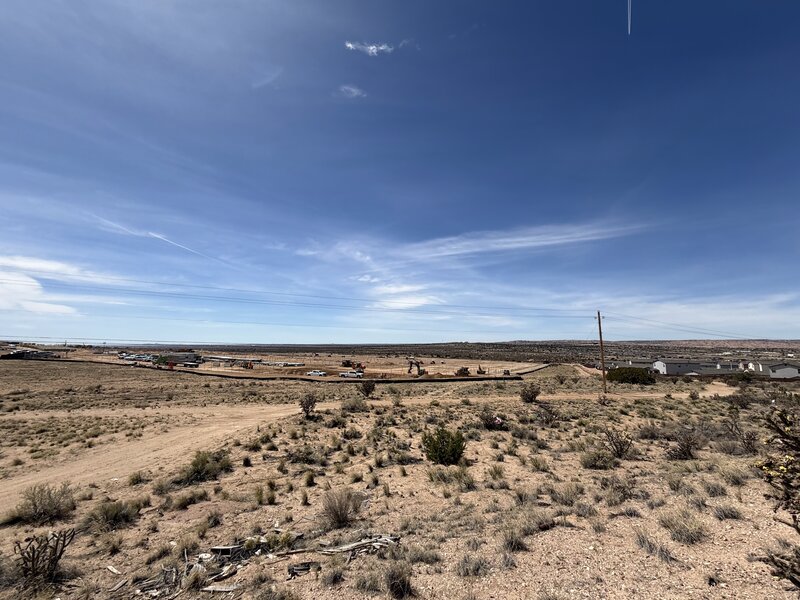 Wide view of New Mexico community solar project landscape